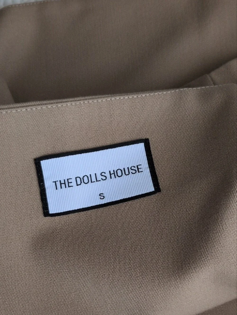 The Dolls House Ophelia Mini Skirt in Beige